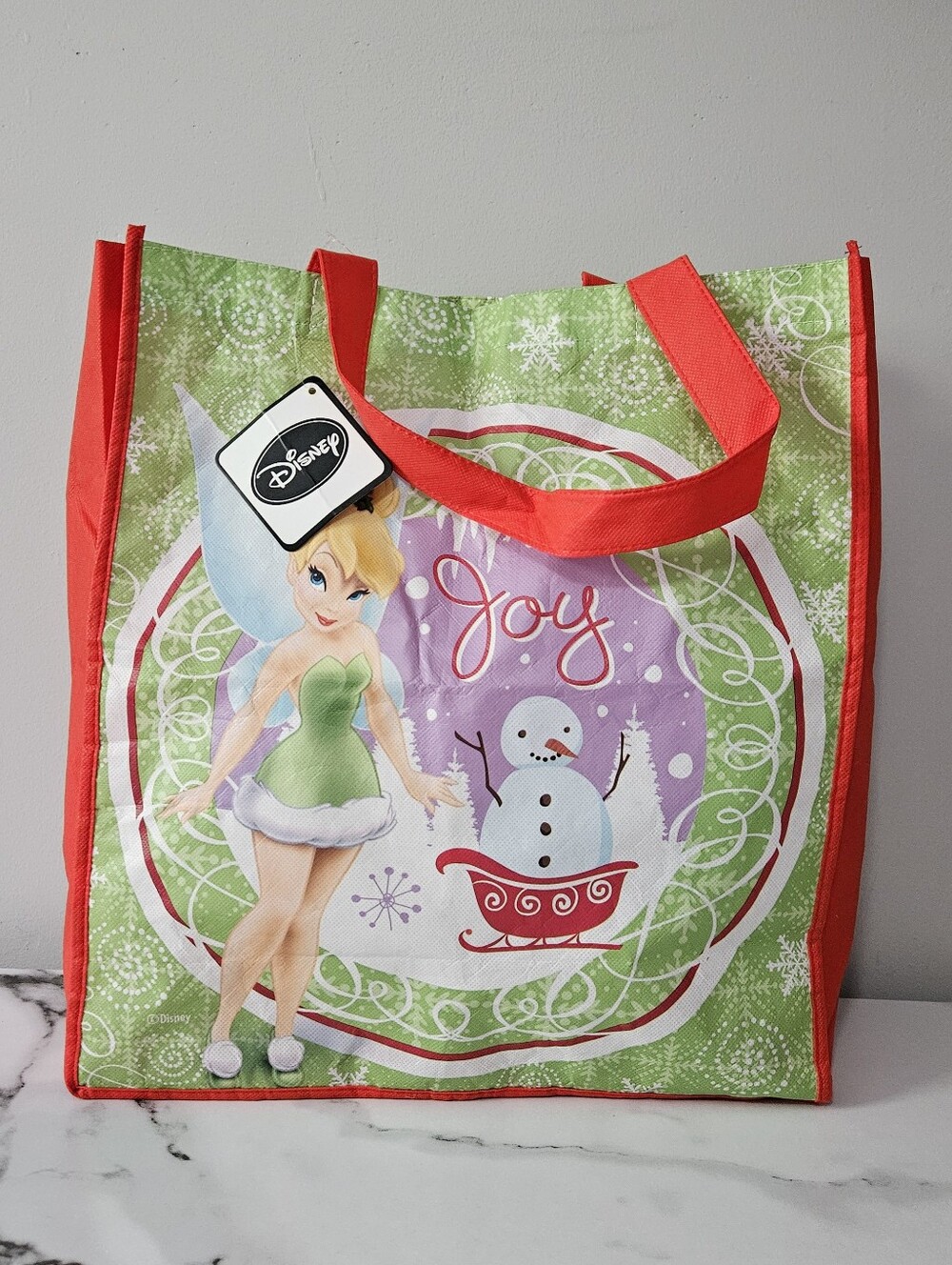Disney Tinker Bell Christmas Theme Eco Friendly Tote Bag (NWT)